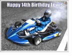 Go-Karting Go-Kart Edible Icing Cake Topper 02