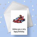 Go Kart 03 Birthday Card