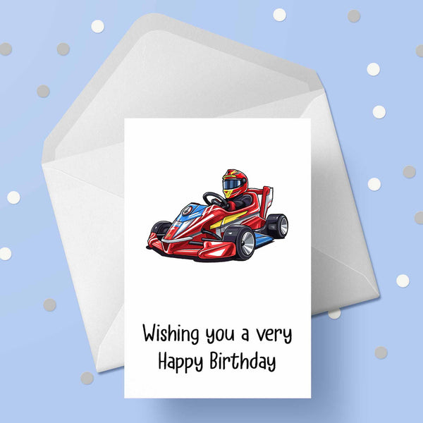 Go Kart 03 Birthday Card