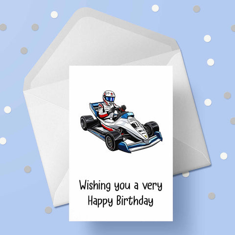 Go Kart 06 Birthday Card
