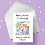 Golden Anniversary Card 02 - Funny "pick a good one"