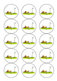Golf Edible Icing Cake Topper 02