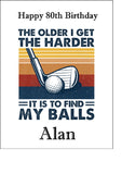 Golf 06 Edible Icing Cake Topper - Funny Male Theme