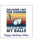 Golf 06 Edible Icing Cake Topper - Funny Male Theme