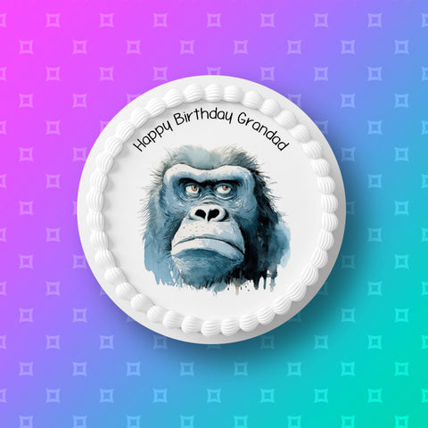 Gorilla 03 Edible Icing Cake Topper