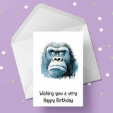Gorilla 03 Birthday Card