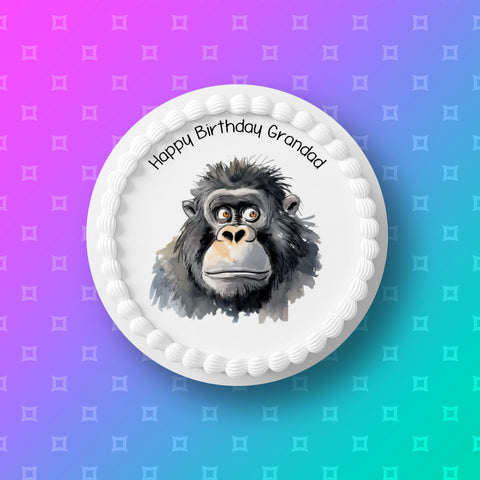 Gorilla 04 Edible Icing Cake Topper