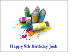 Graffiti Edible Icing Cake Topper 02