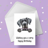 Great Dane Dog Birthday Card 02