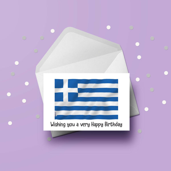 Greece / Greek Flag Birthday Card