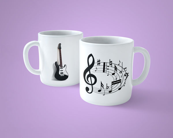 Guitar Mug - Black Guitar Mug 02