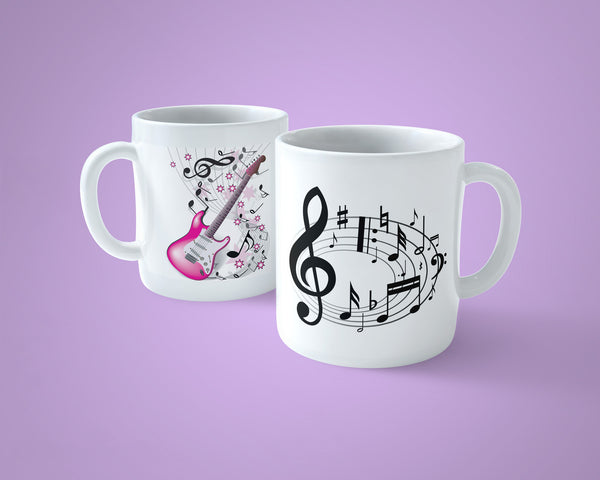 Guitar Mug - Pink Guitar Mug