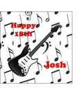 Black Guitar 01 Edible Icing Cake Topper or Ribbon