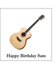 Classic Guitar Edible Icing Cake Topper or Ribbon