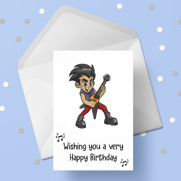 Guitar Player Birthday Card 01 - Guitarist Card