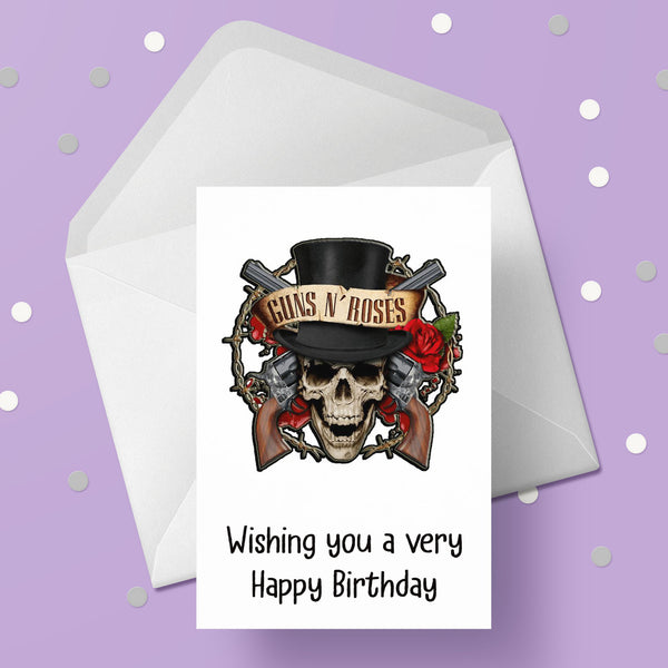 Guns n Roses 04 Birthday Card – the caker online