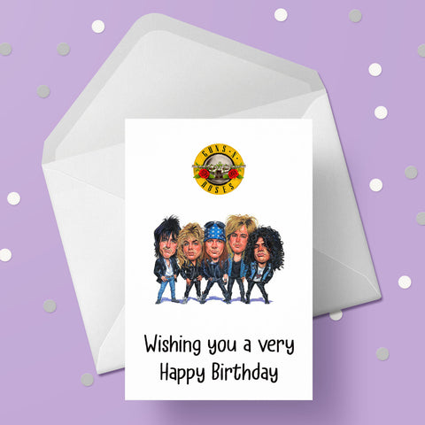 Guns n Roses 05 Birthday Card