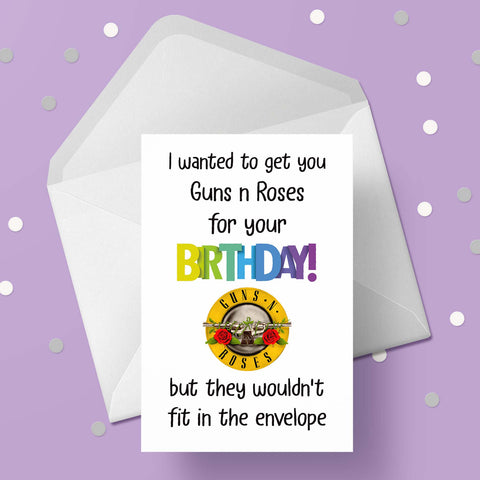 Guns n Roses Funny Birthday Card