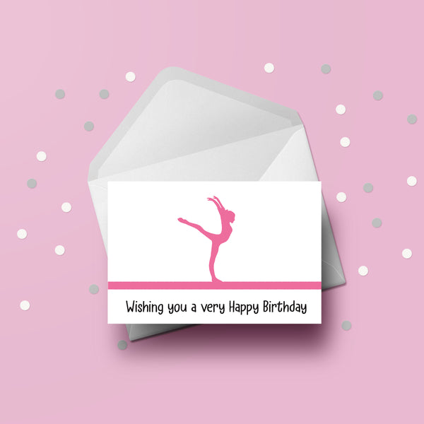 Gymnastics Birthday Card 02