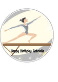 Gymnastics Edible Icing Cake Topper 03