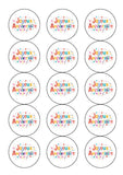 French Happy Birthday Edible Icing Cake Topper or Ribbon