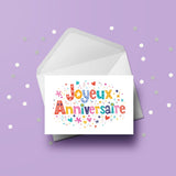 French Happy Birthday Edible Icing Cake Topper or Ribbon