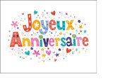 French Happy Birthday Edible Icing Cake Topper or Ribbon