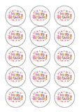 Happy Birthday Edible Icing Cake Topper or Ribbon 01 - Happy Birthday Words