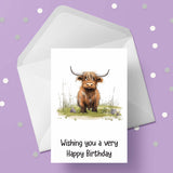 Highland Cow 01 Edible Icing Cake Topper