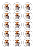 Highland Cow 04 Edible Icing Cake Topper