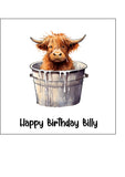 Highland Cow 04 Edible Icing Cake Topper