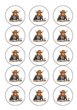 Highland Cow 05 Edible Icing Cake Topper - Funny cow at desk