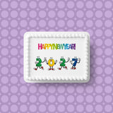 2027 Happy New Year Edible Icing Cake Topper 05