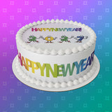 2027 Happy New Year Edible Icing Cake Topper 05