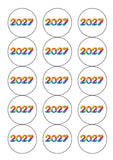 2027 Happy New Year Edible Icing Cake Topper 06