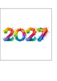 2027 Happy New Year Edible Icing Cake Topper 06