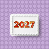 2027 Happy New Year Edible Icing Cake Topper 07