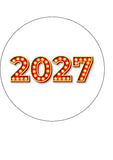 2027 Happy New Year Edible Icing Cake Topper 07