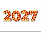 2027 Happy New Year Edible Icing Cake Topper 07