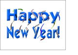 Happy New Year Edible Icing Cake Topper 02