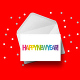 Happy New Year Edible Icing Cake Topper 04