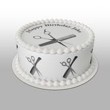Hairdressing Edible Icing Cake Topper 01