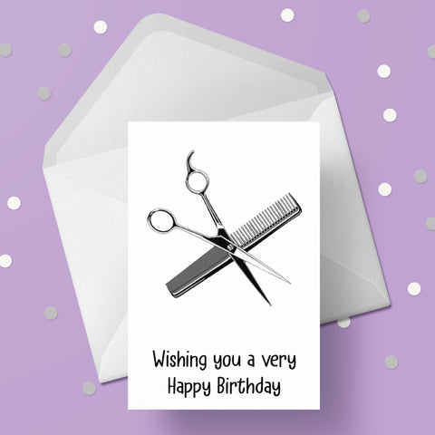 Hairdressing 01 Birthday Card