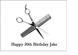 Hairdressing Edible Icing Cake Topper 01
