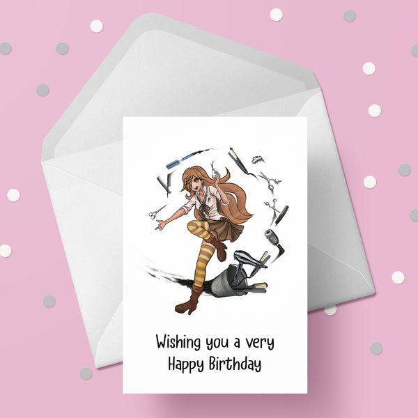Hairdressing Birthday Card 05