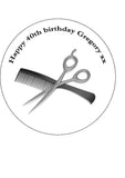 Hairdressing Edible Icing Cake Topper 04