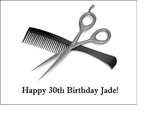 Hairdressing Edible Icing Cake Topper 04