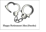 Police Handcuffs Edible Icing Cake Topper