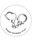 Police Handcuffs Edible Icing Cake Topper