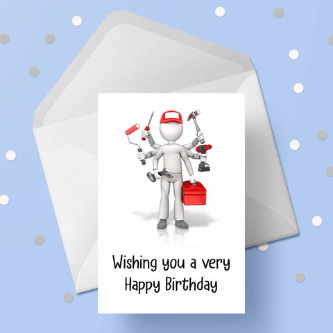 Handyman Birthday Card 02